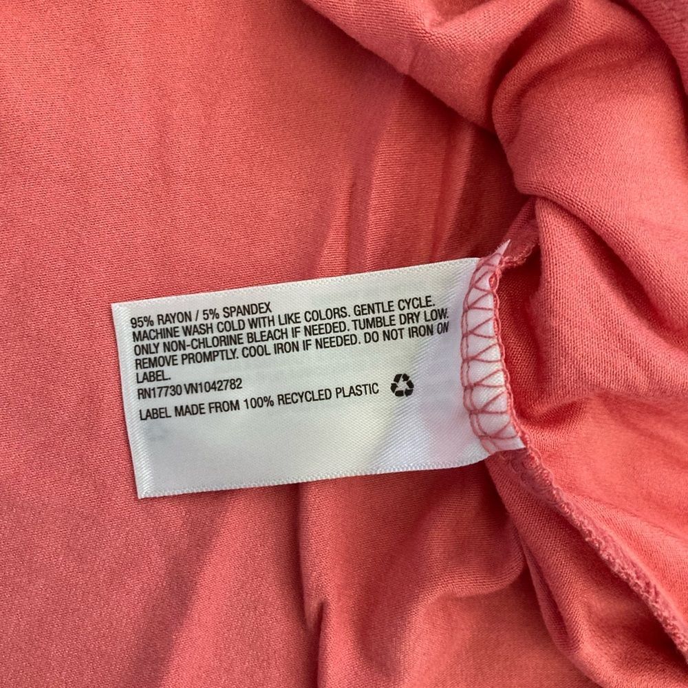 Ava and Viv Coral Long Sleeve Gathered Front Top Size 2X New With Tags - Picture 10 of 10